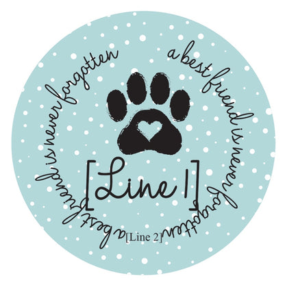 Personalized Glass Ornament Dog