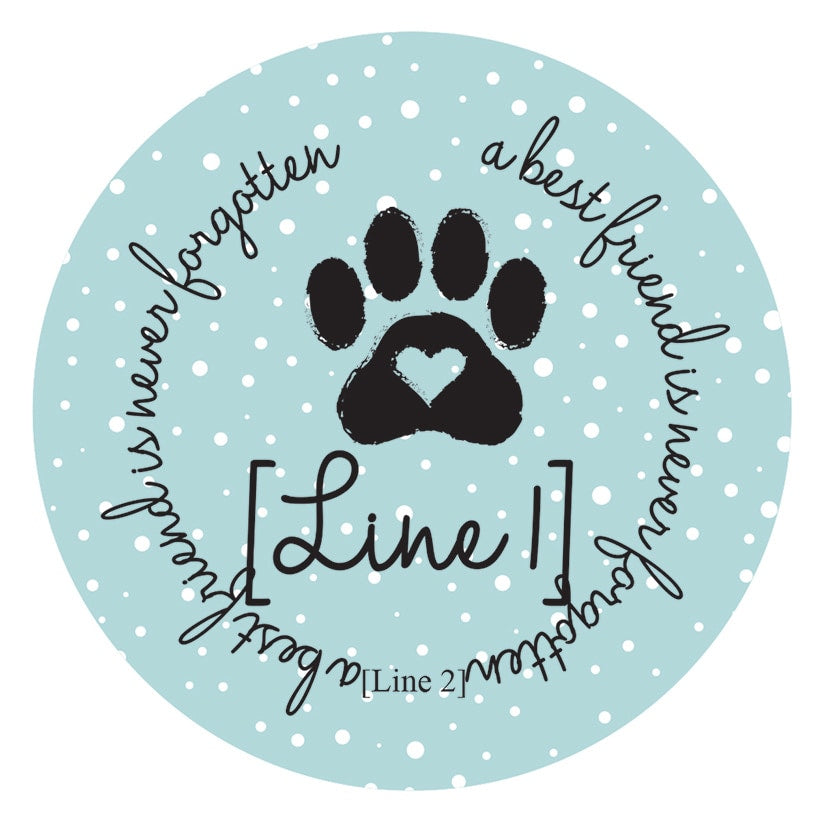 Personalized Glass Ornament Dog