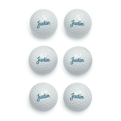 Personalized Name Golf Balls Set of 6