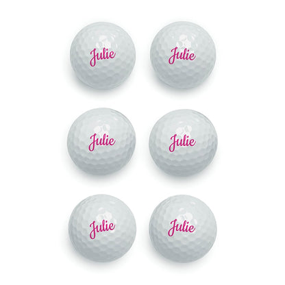 Personalized Name Golf Balls Set of 6