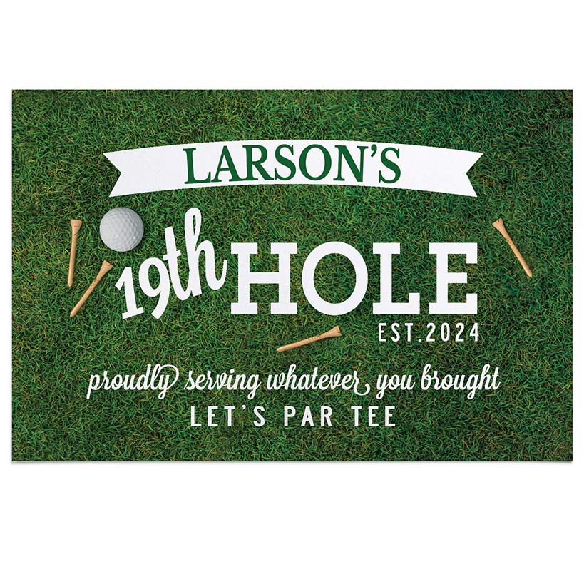Personalized Golfer's Novelty Doormat#select-doormat_19th-hole