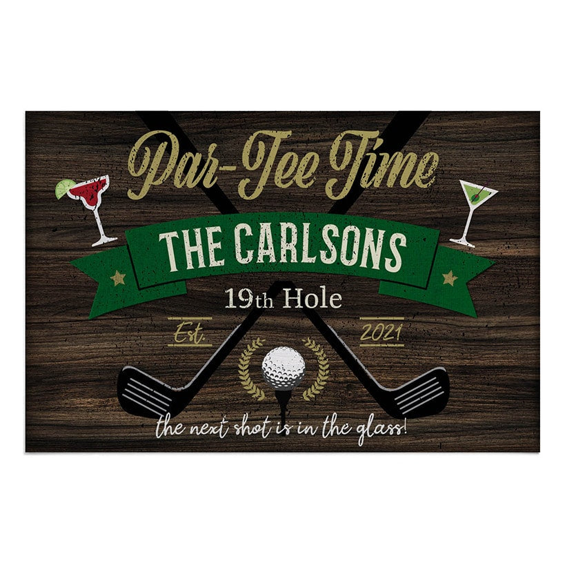 Personalized Golfer's Novelty Doormat