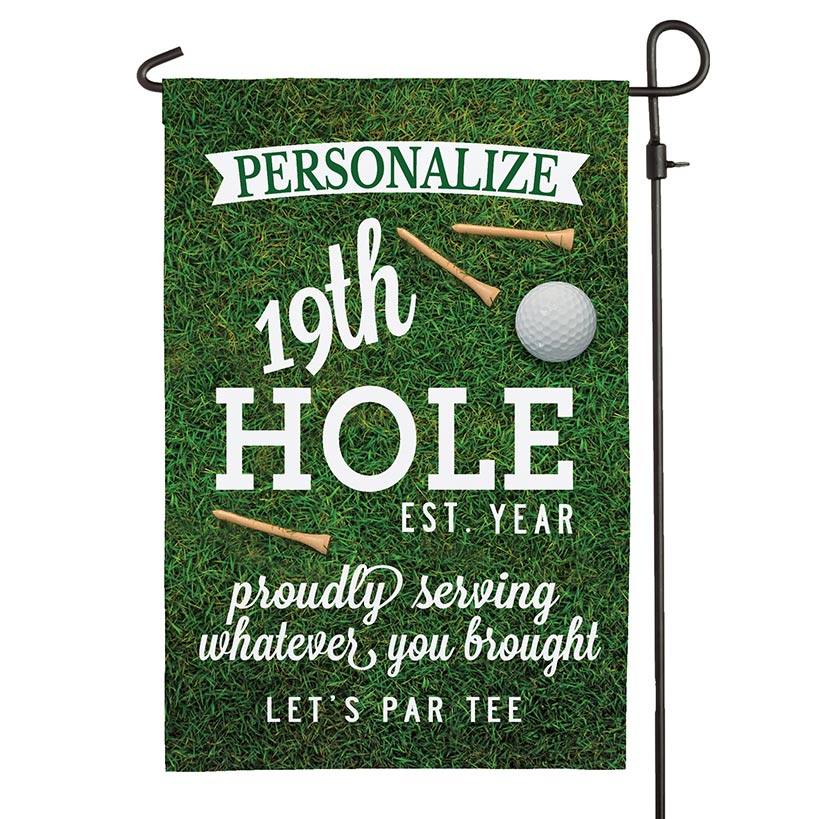 Personalized Golf Garden Flag#select-flag_19th-hole