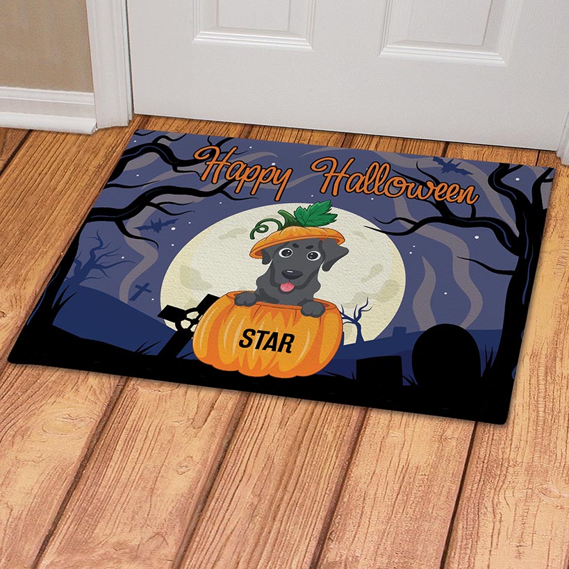 Personalized Pumpkin Pets Halloween Doormat