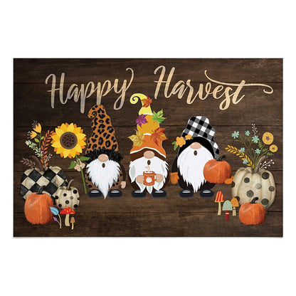 Personalized Harvest Gnome Doormat