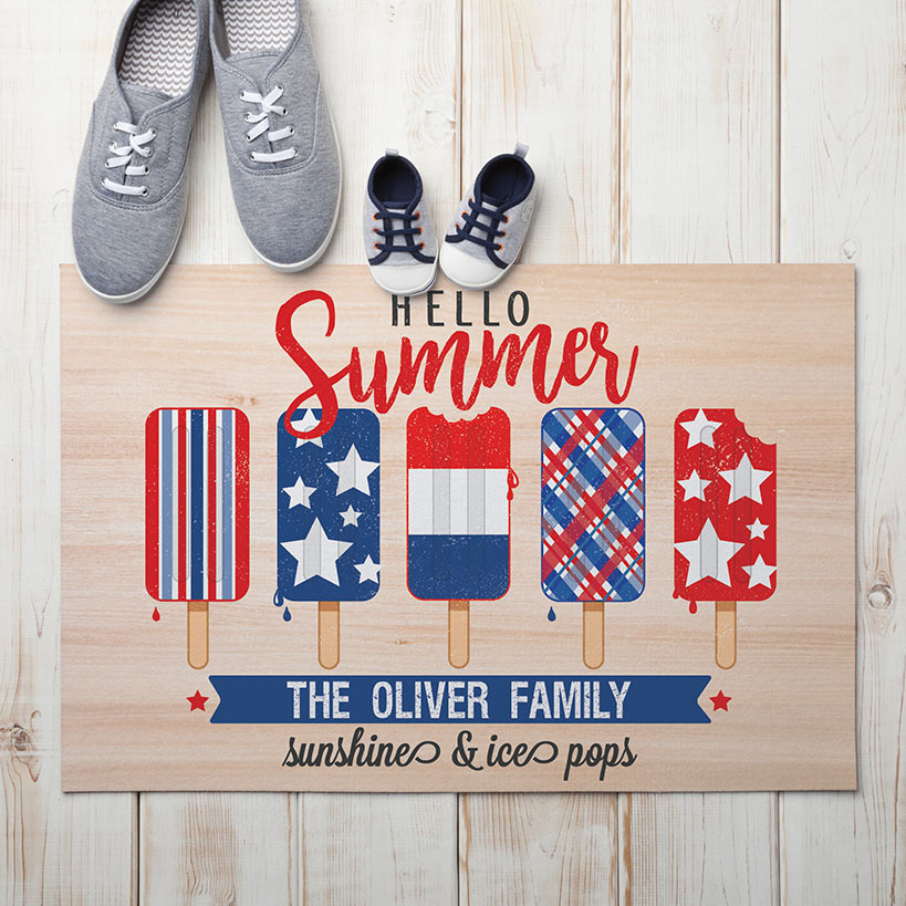 Personalized Hello Summer Doormat