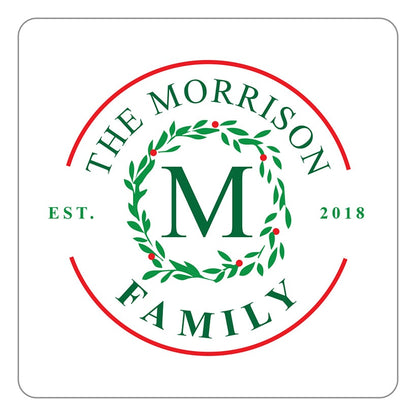 Personalized Christmas Travertine Coaster Set of 4
