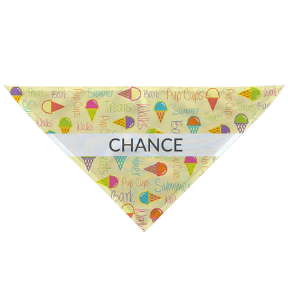 Personalized Dog Bandana Ice Cream