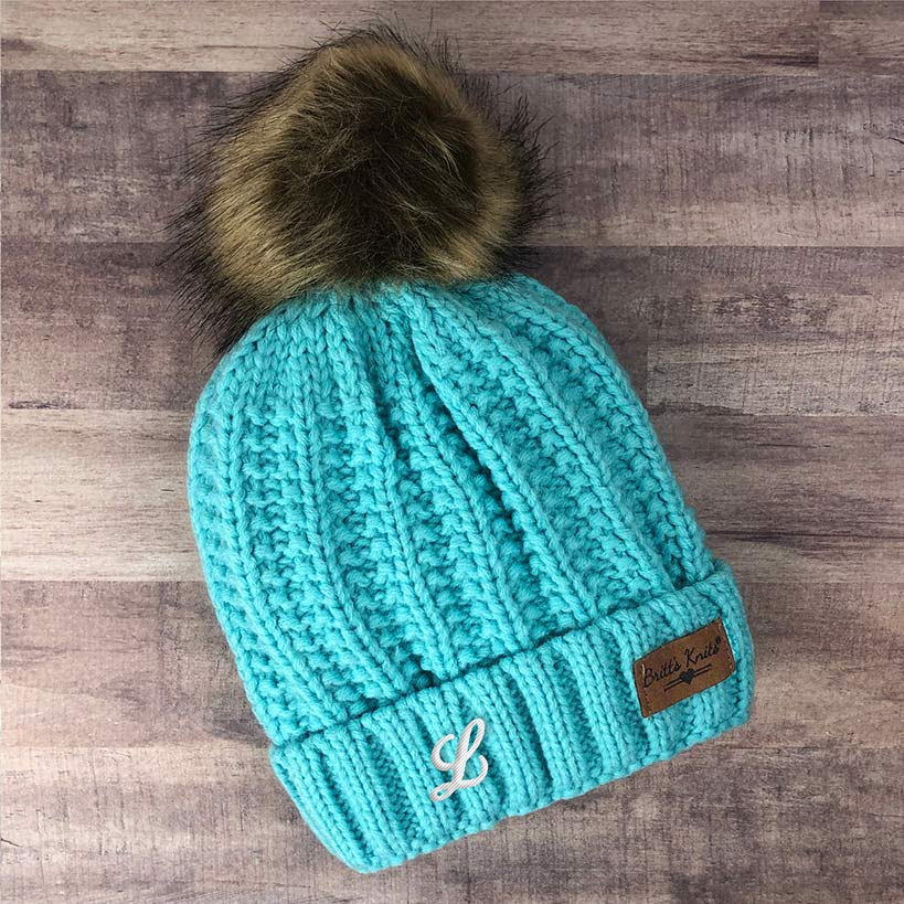Personalized Initial Kids Knit Hat