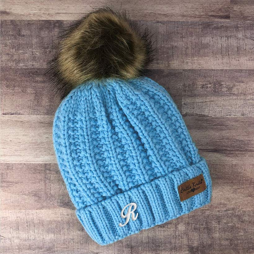 Personalized Initial Kids Knit Hat