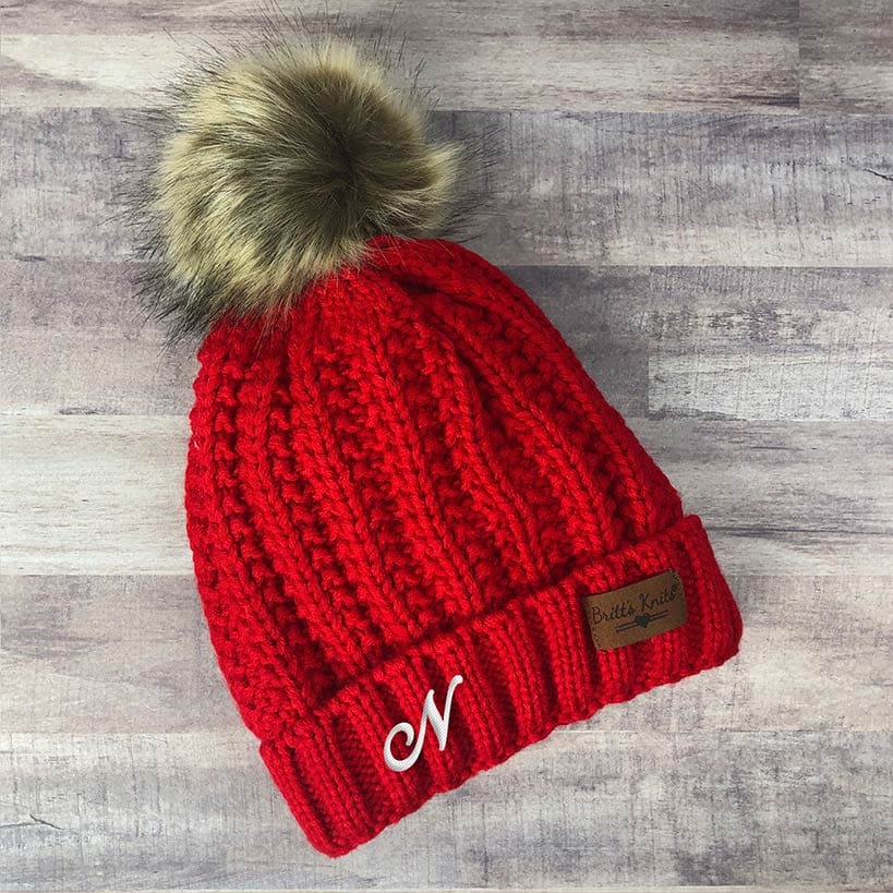 Personalized Initial Kids Knit Hat