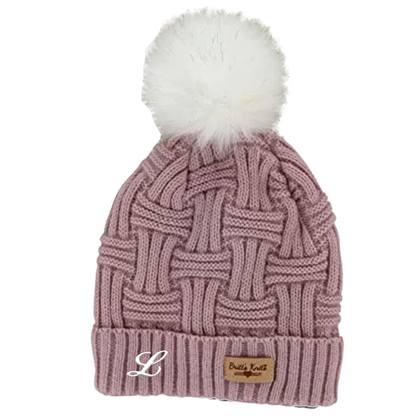 Personalized Initial Adult Knit Hat