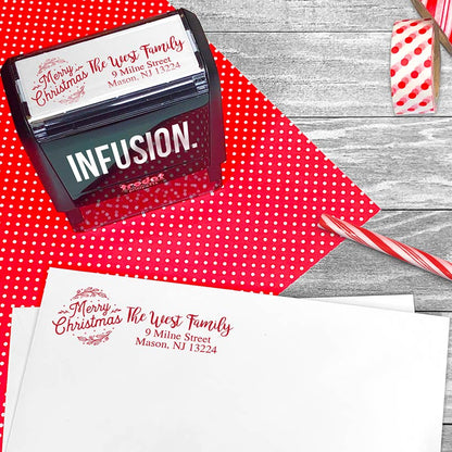 Personalized Christmas Self Inking Stamps
