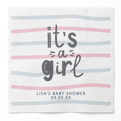 Personalized It's a Girl Napkins