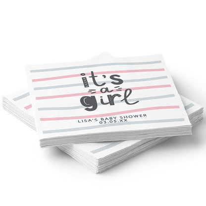 Personalized It's a Girl Napkins