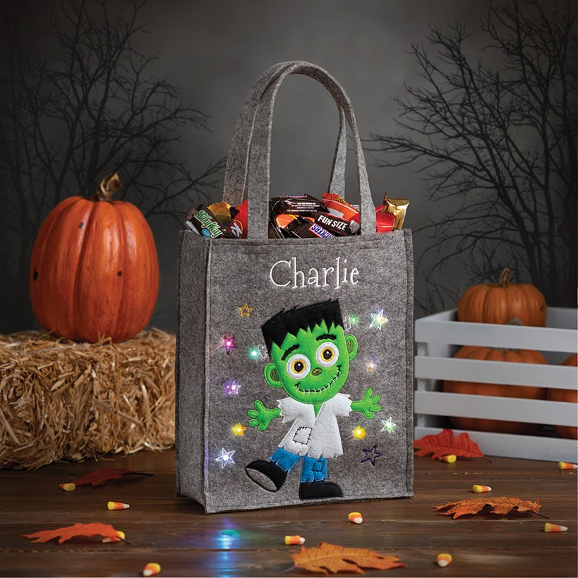 Personalized LED Halloween Treat Bag#select-bag_frankenstein