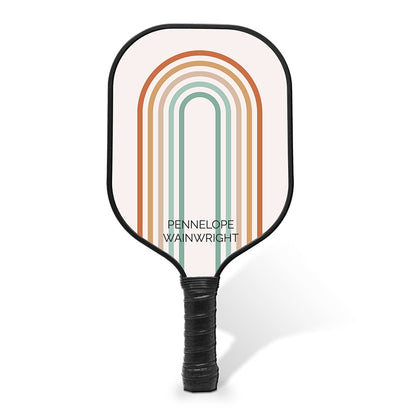 Personalzied Pickleball Paddle Retro Long Stripes