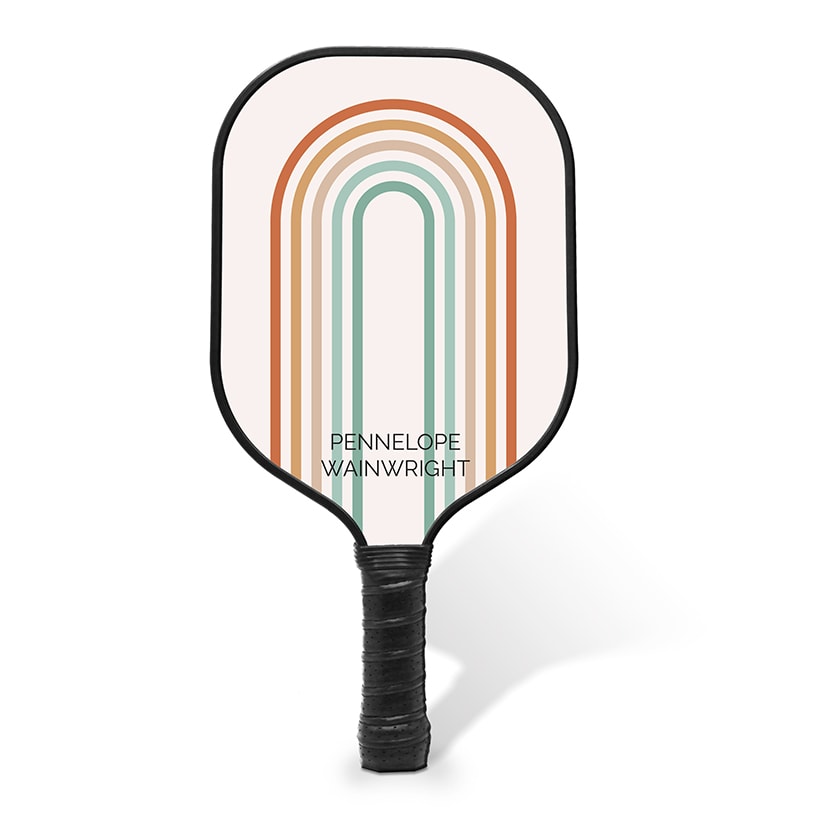 Personalzied Pickleball Paddle Retro Long Stripes