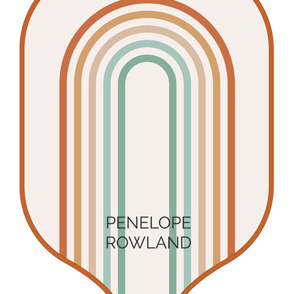 Personalzied Pickleball Paddle Retro Long Stripes