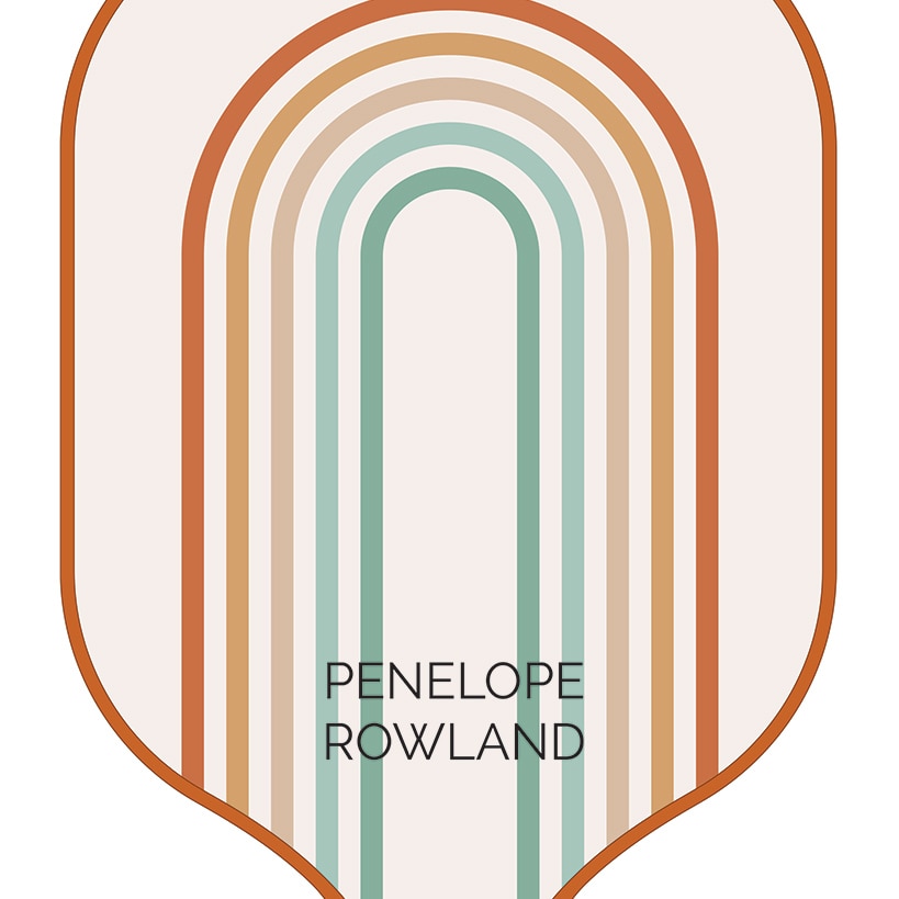 Personalzied Pickleball Paddle Retro Long Stripes