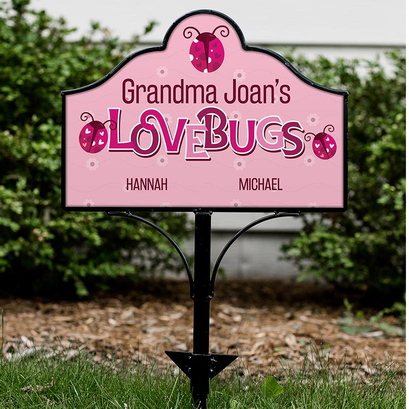Personalized Love Bug Magnet for Yard Sign