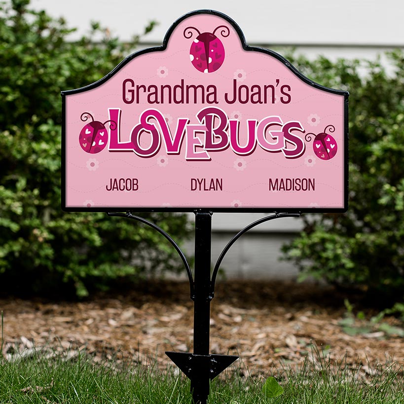Personalized Love Bug Magnet for Yard Sign