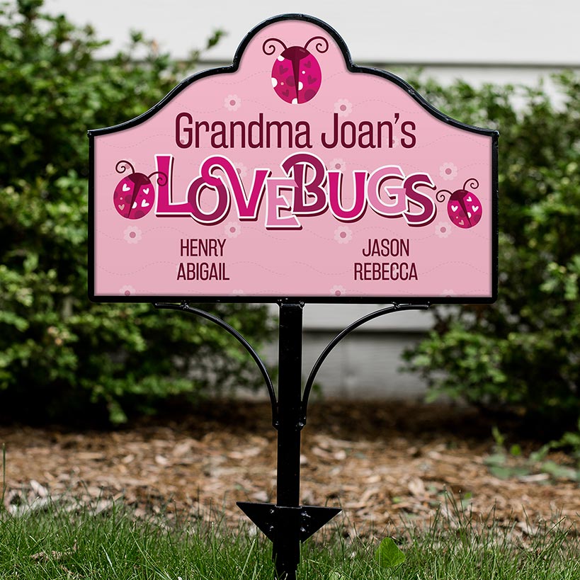 Personalized Love Bug Magnet for Yard Sign