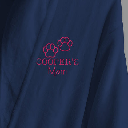 Personalized Pet Paws Outline Tahoe Microfleece Robe