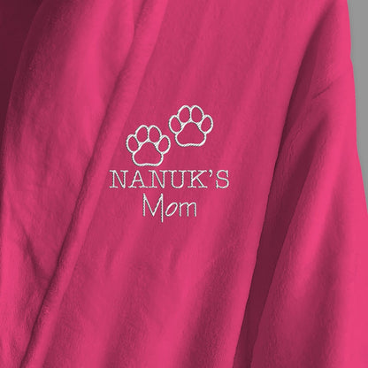 Personalized Pet Paws Outline Tahoe Microfleece Robe