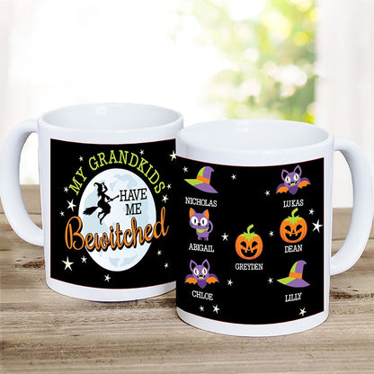 Personalized Halloween Bewitched Grandkids Coffee Mug