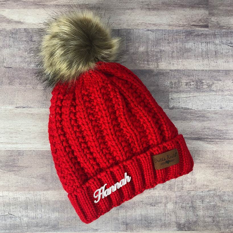 Personalized Name Kids Knit Hat