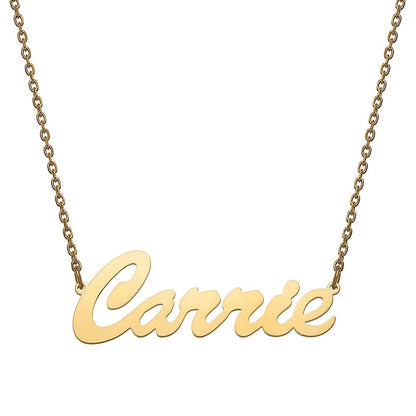 Personalized Hollywood Script Women's Nameplate Necklace