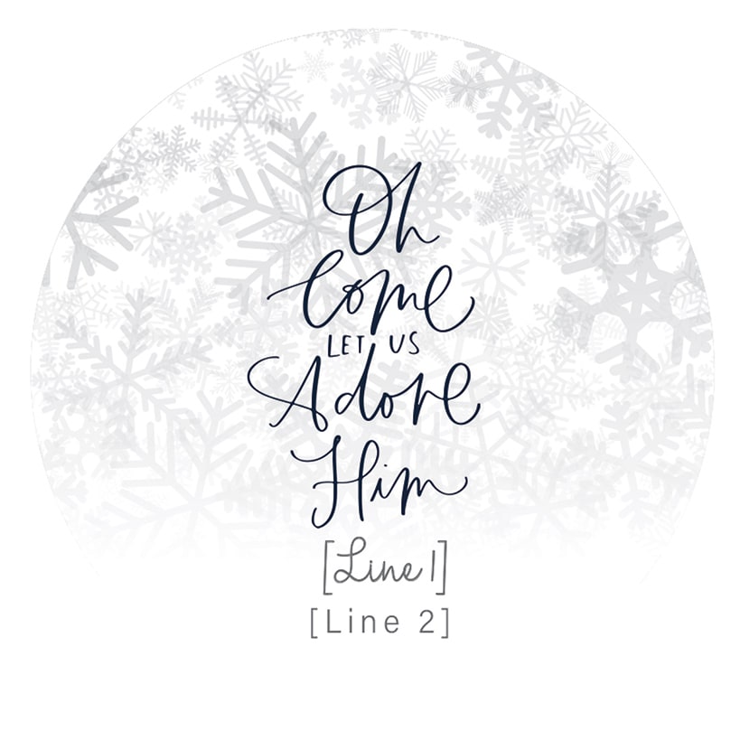 Personalized Christmas Lyric Glass Ornament