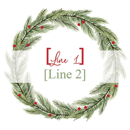 Personalized Pine Branches Glass Ornament