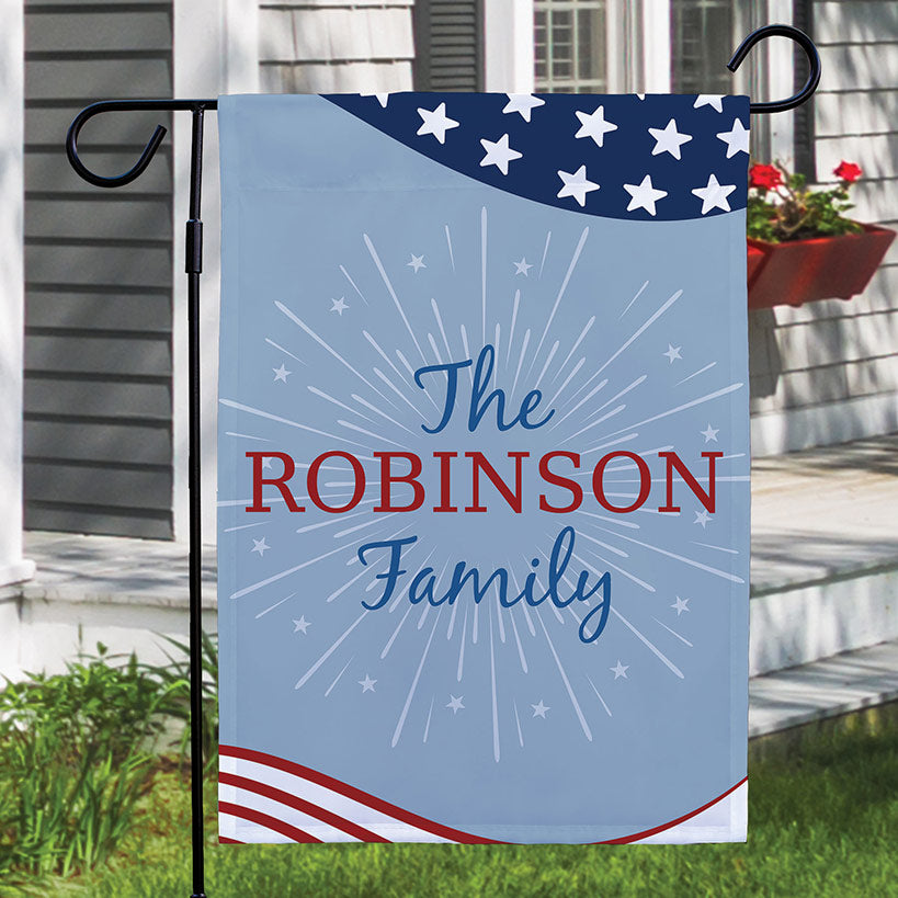 Personalized Patriotic Garden Flag