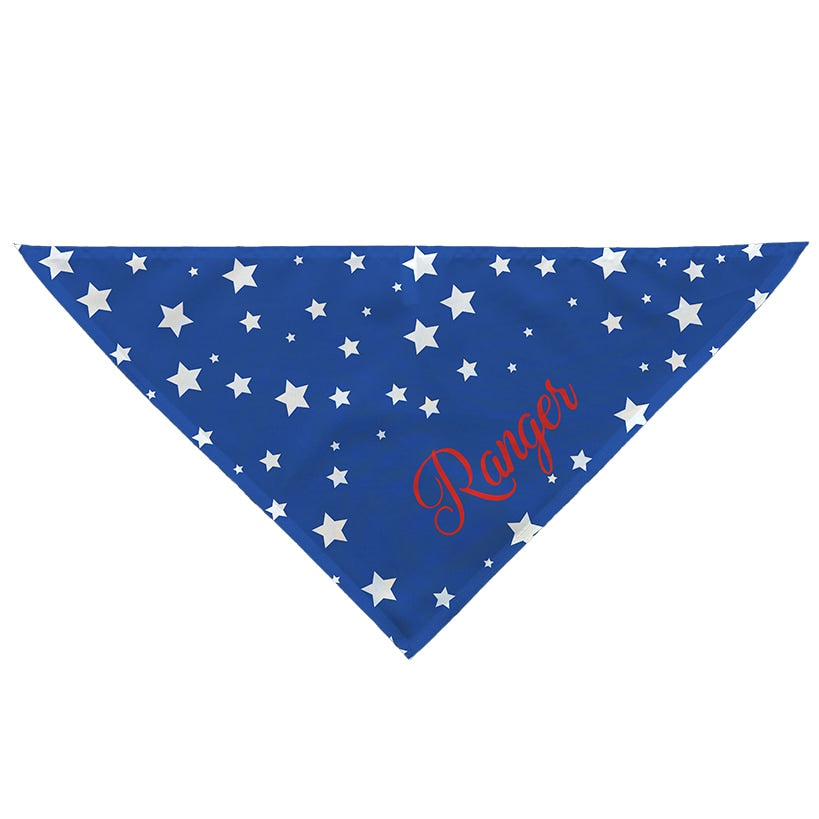 Personalized Patriotic Stars Dog Bandana