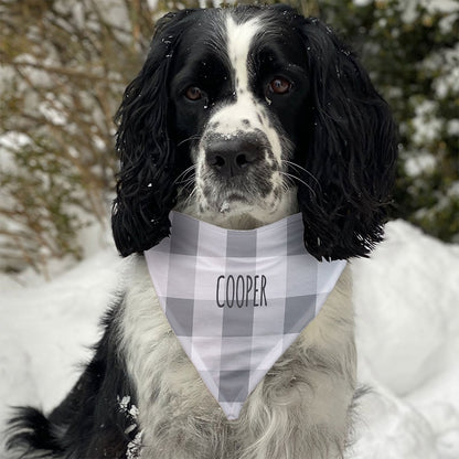Personalized Dog Bandana Plaid