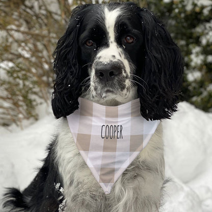 Personalized Dog Bandana Plaid