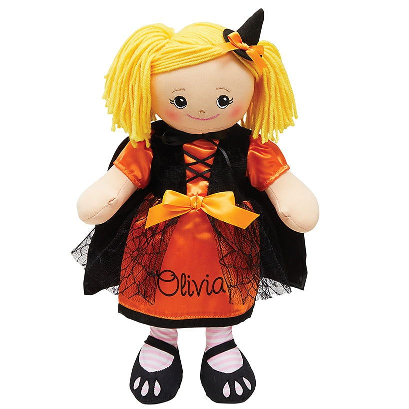 Personalized Rag Doll with Halloween Dress