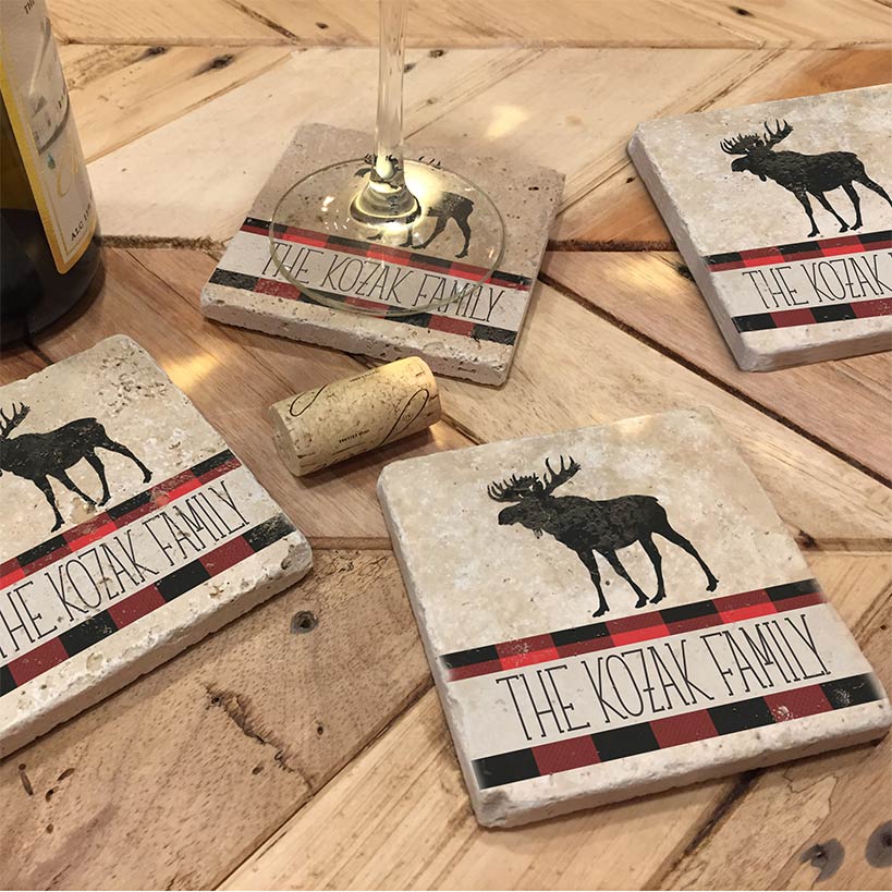 Personalized Set of 4 Coasters