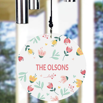 Personalized Spring Floral Wind Chime