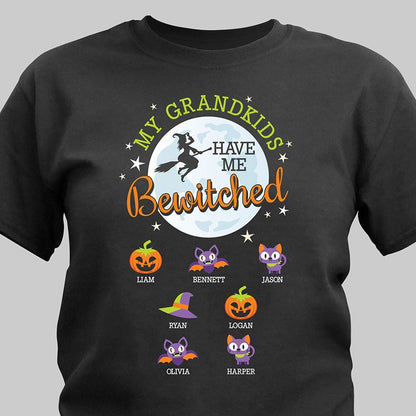 Personalized My Grandkids Have Bewitched Me T-Shirt