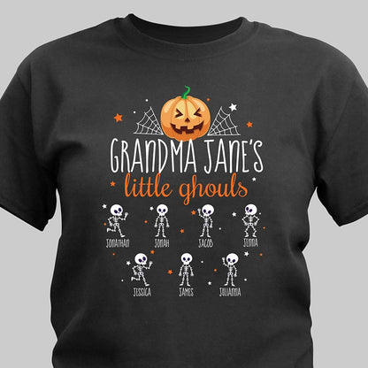 Personalized Grandma's Little Ghouls Skeletons T-Shirt