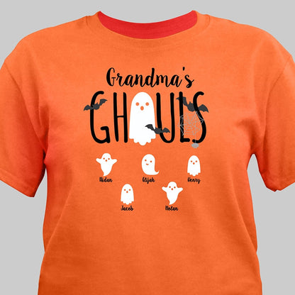 Personalized Grandma's Ghouls Ghosts T-Shirt