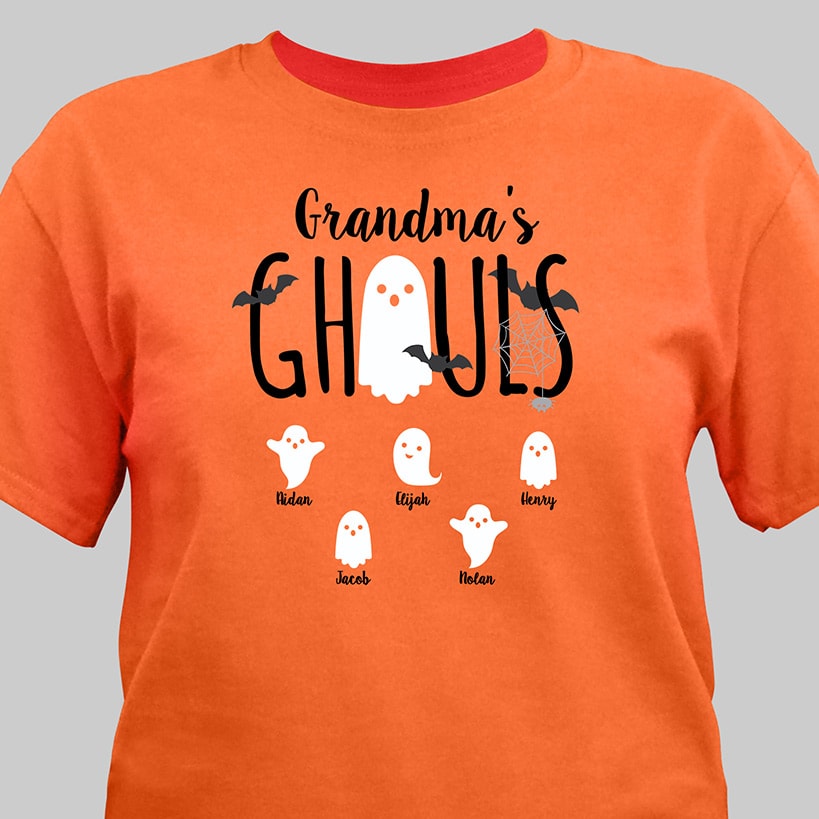 Personalized Grandma's Ghouls Ghosts T-Shirt#select-size_4x