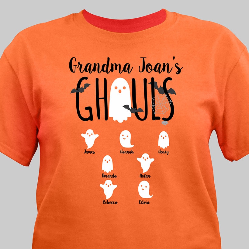Personalized Grandma's Ghouls Ghosts T-Shirt