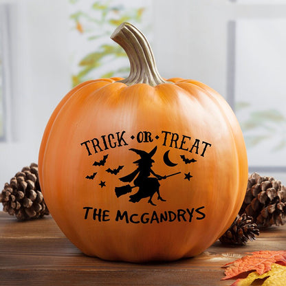 Personalized Halloween Trick-or-Treat Pumpkin
