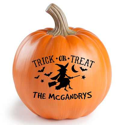 Personalized Halloween Trick-or-Treat Pumpkin