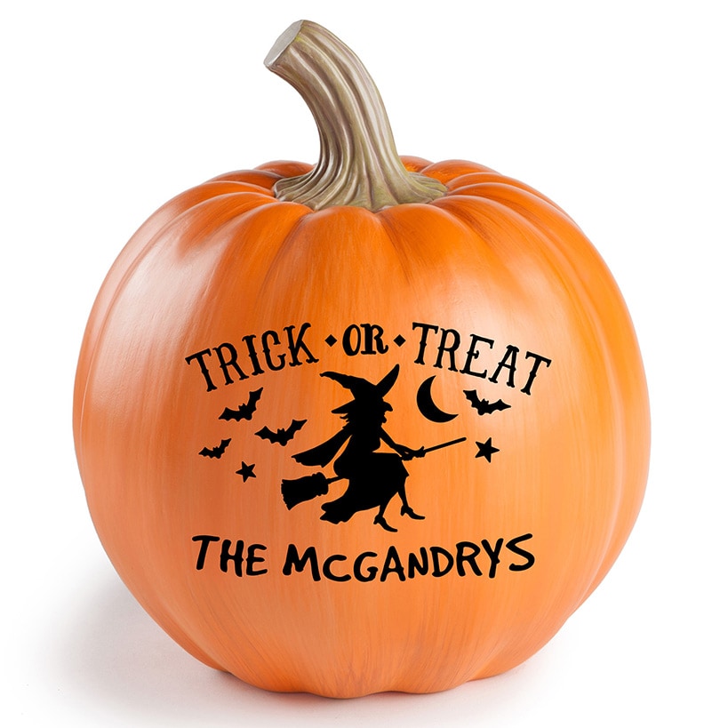 Personalized Halloween Trick-or-Treat Pumpkin