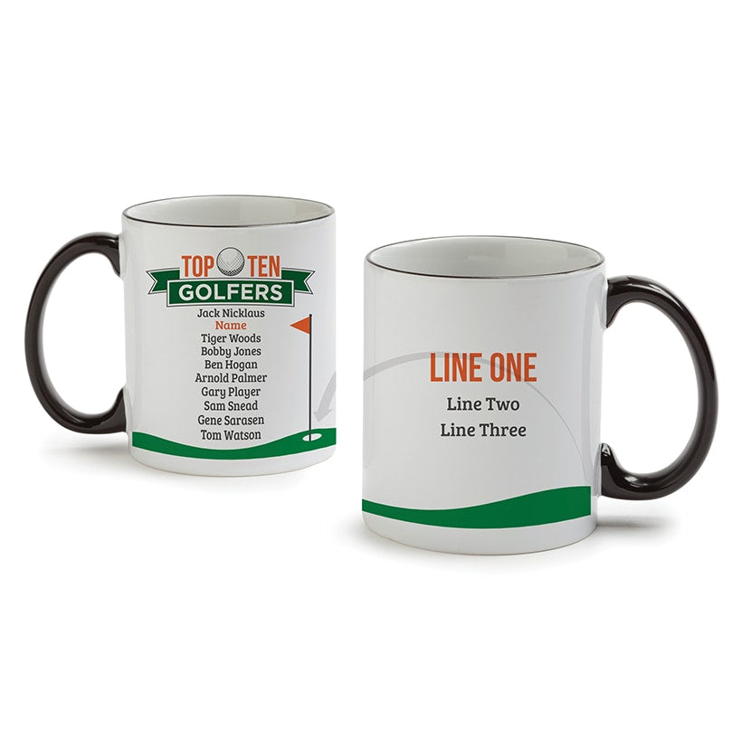 Personalized Top Golfers White Coffee Mug